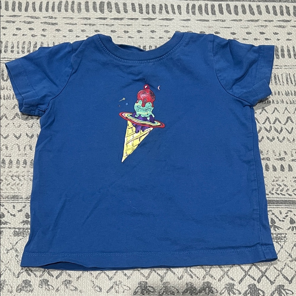 🍦✨ Hanna Andersson Royal Blue Ice Cream Galaxy Tee – Size 3